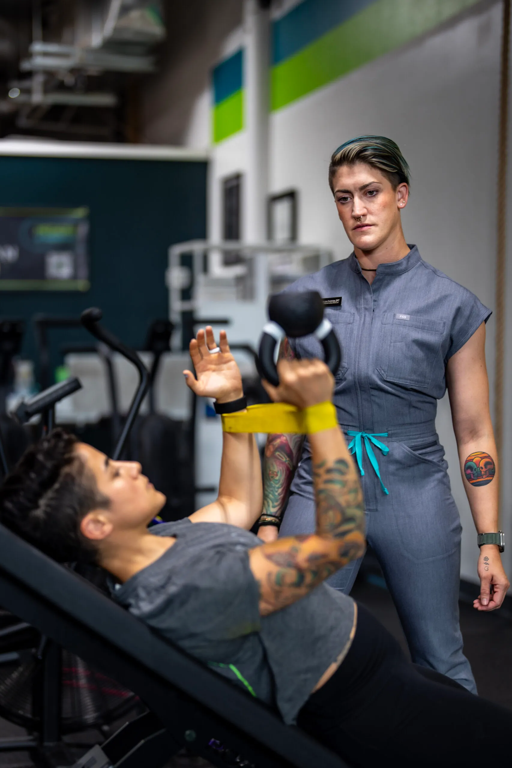 Dr. Marlisa Overton supervising athletic training